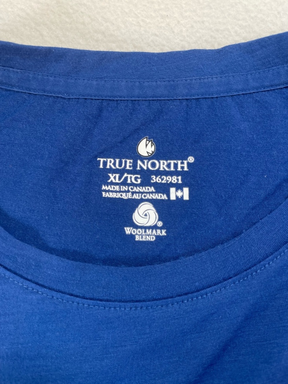 True North Unisex Wool Blend Short Sleeve T Shirt Size XL